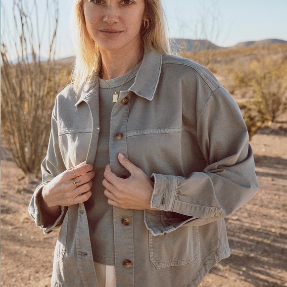 Marine Layer Sage Freya Utility Jacket Coastal Casual Chore Coat XL - Picture 3 of 12